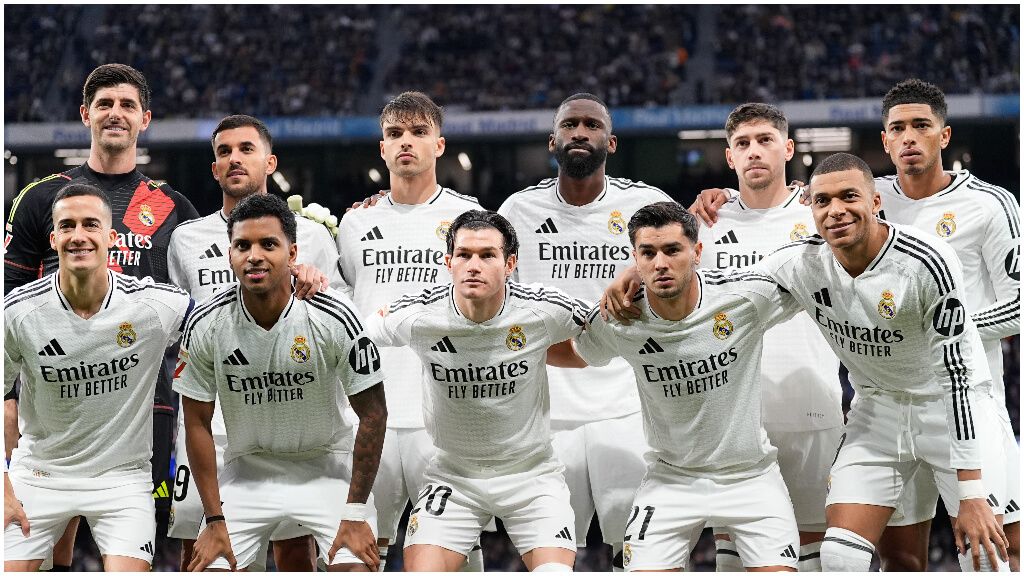 El once inicial del Real Madrid ante Las Palmas.