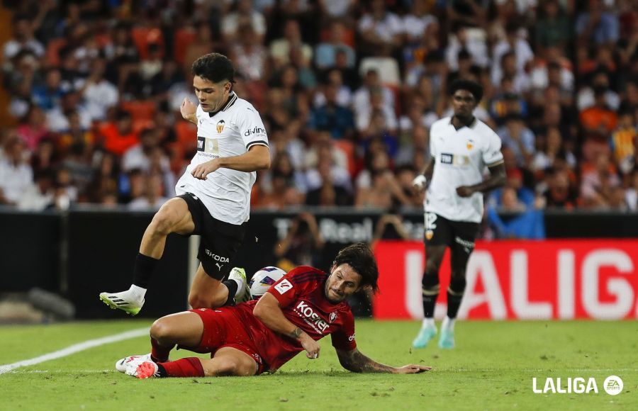  Fran Pérez, en el último Valencia CF - CA Osasuna.