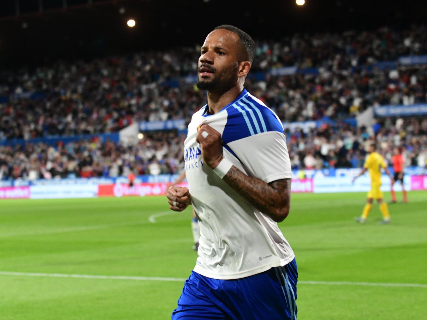  Bebé celebra su gol ante Las Palmas.