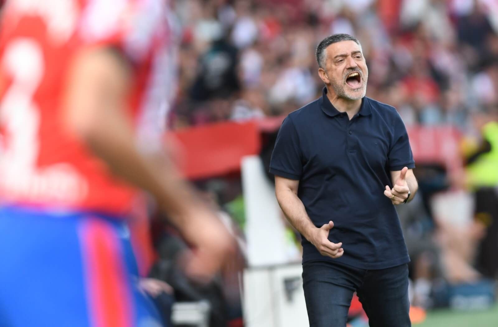  Xavier García Pimienta, en el Sevilla-Atlético de Madrid.