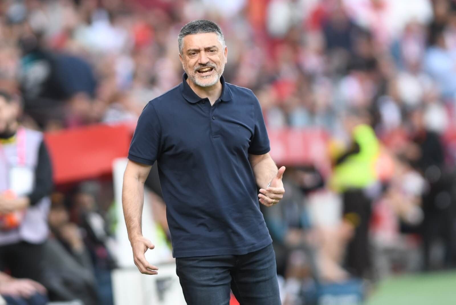  Xavier García Pimienta, en el Sevilla-Atlético de Madrid.