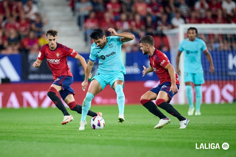  Ilkay Gündogan, durante el Osasuna-Barcelona. Fuente: LALIGA