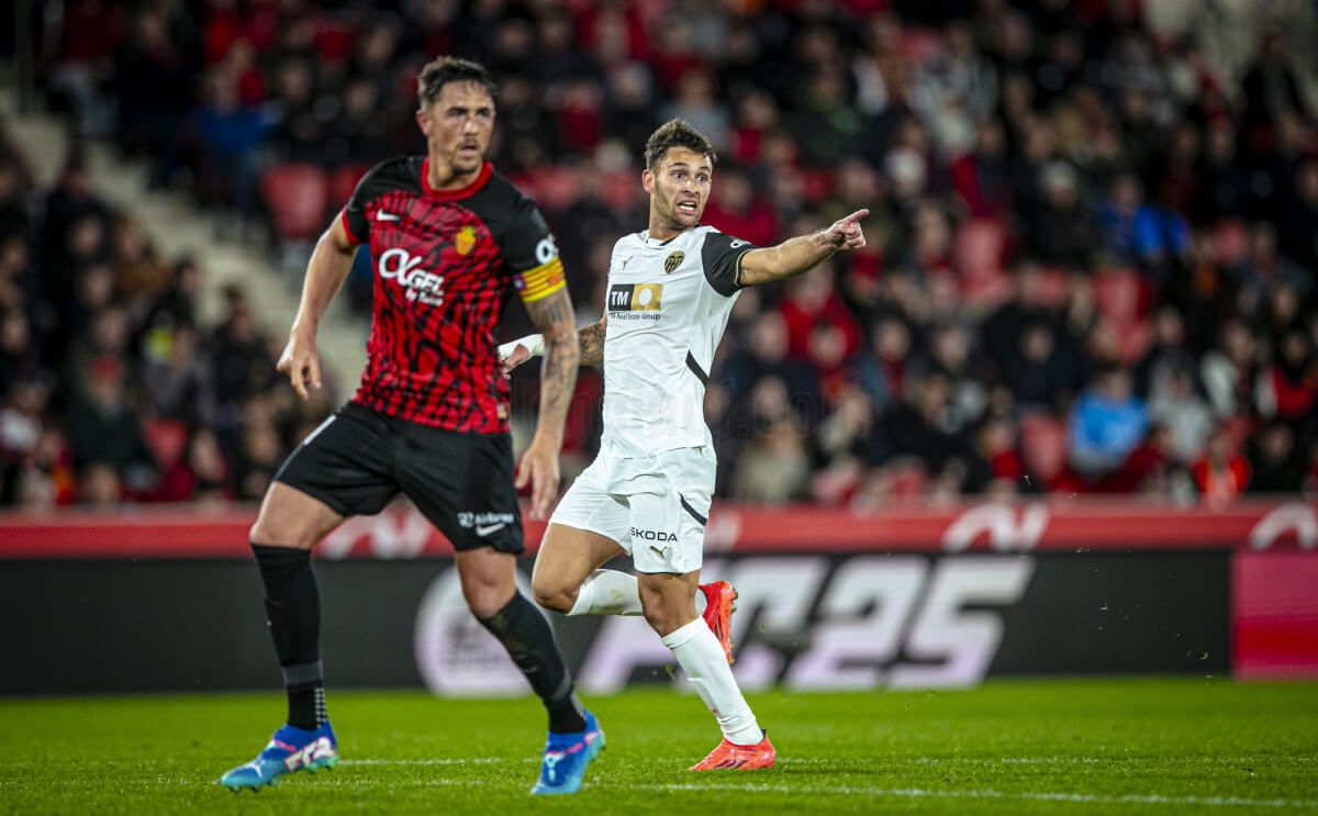  Hugo Duro, ante el RCD Mallorca.