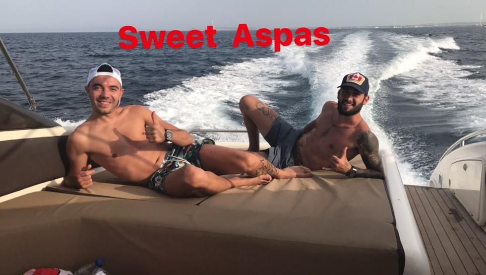  Iago Aspas y Aleix Vidal, juntos en vacaciones.