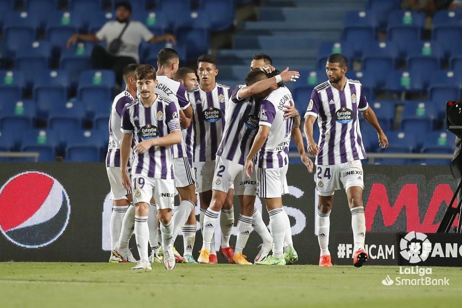  El Real Valladolid, tras el gol anotado ante la UD Las Palmas.