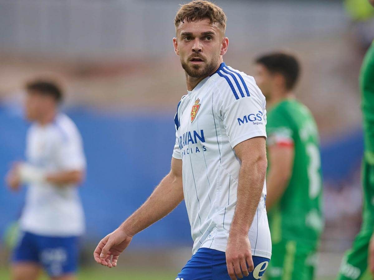  Mario Soberón, durante un partido del Real Zaragoza.