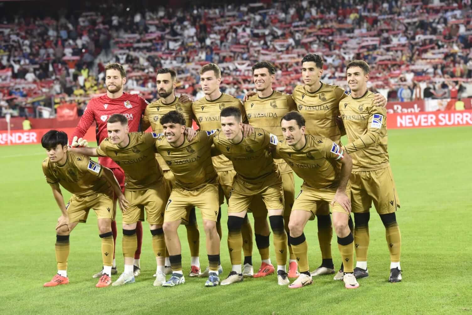 Once de la Real Sociedad en el Sánchez Pizjuán.