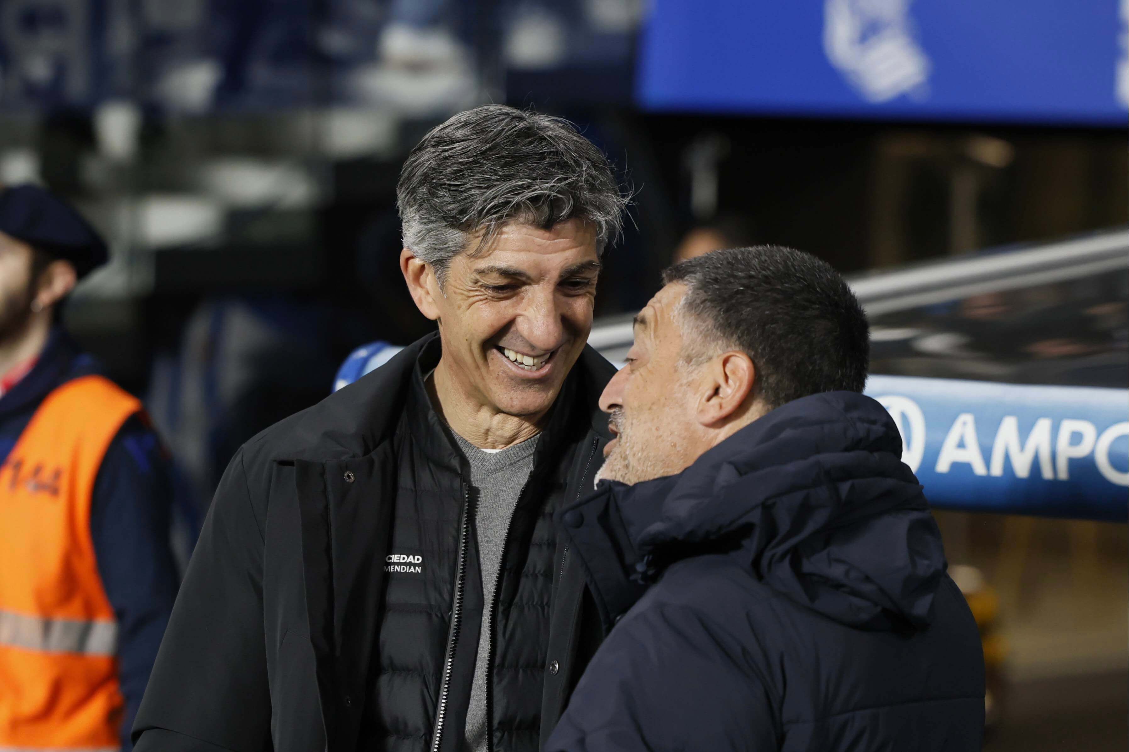  Imanol y García Pimienta, en el Real Sociedad-Sevilla.
