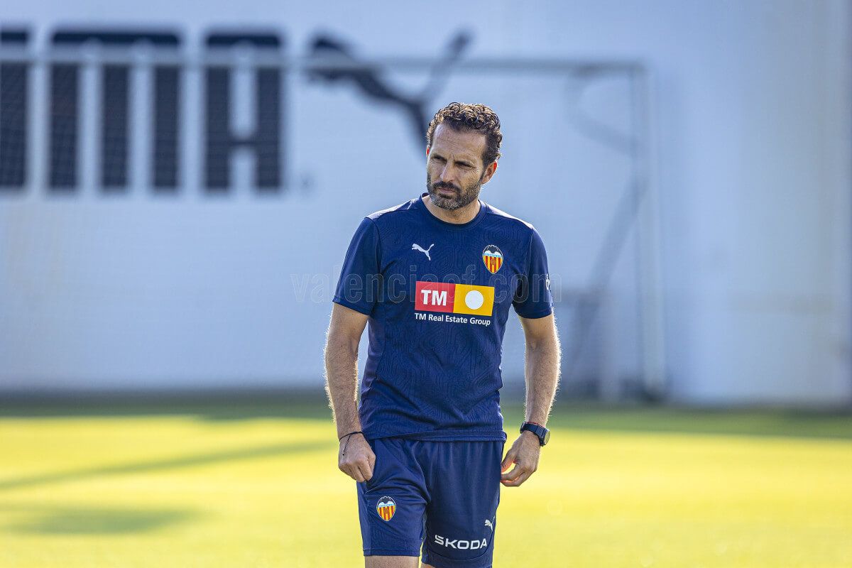 Rubén Baraja, en un entrenamiento.