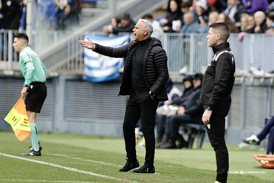  Sergio Pellicer, durante el Málaga-Cádiz.