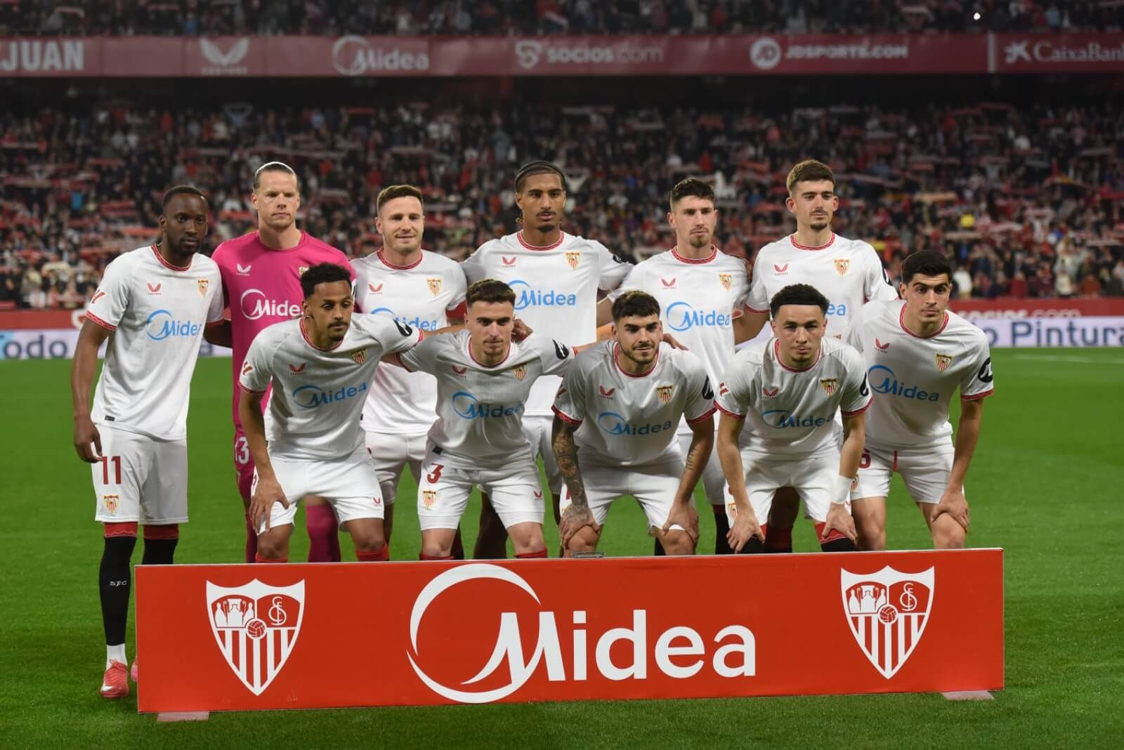 El once del Sevilla en el partido ante el Mallorca: