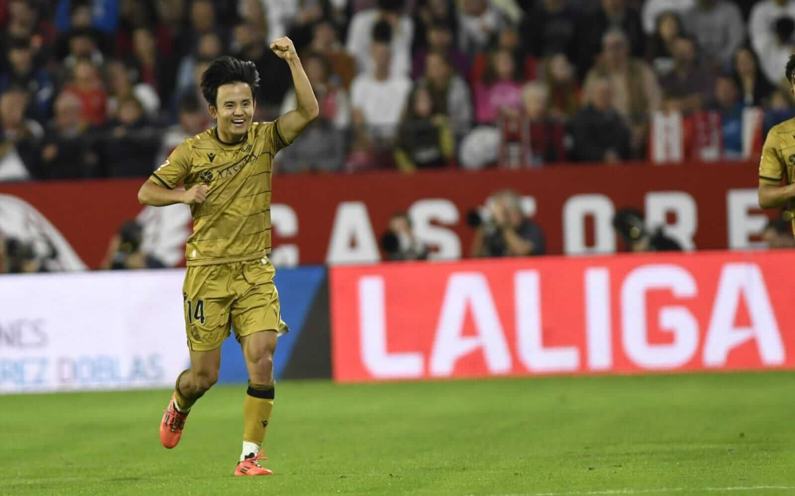 Take Kubo anotó el 0-1 para la Real Sociedad.