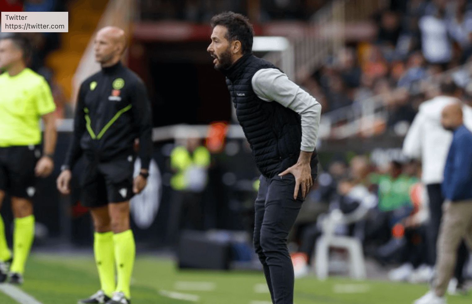 Carlos Corberán y Manolo González en el Valencia-Espanyol