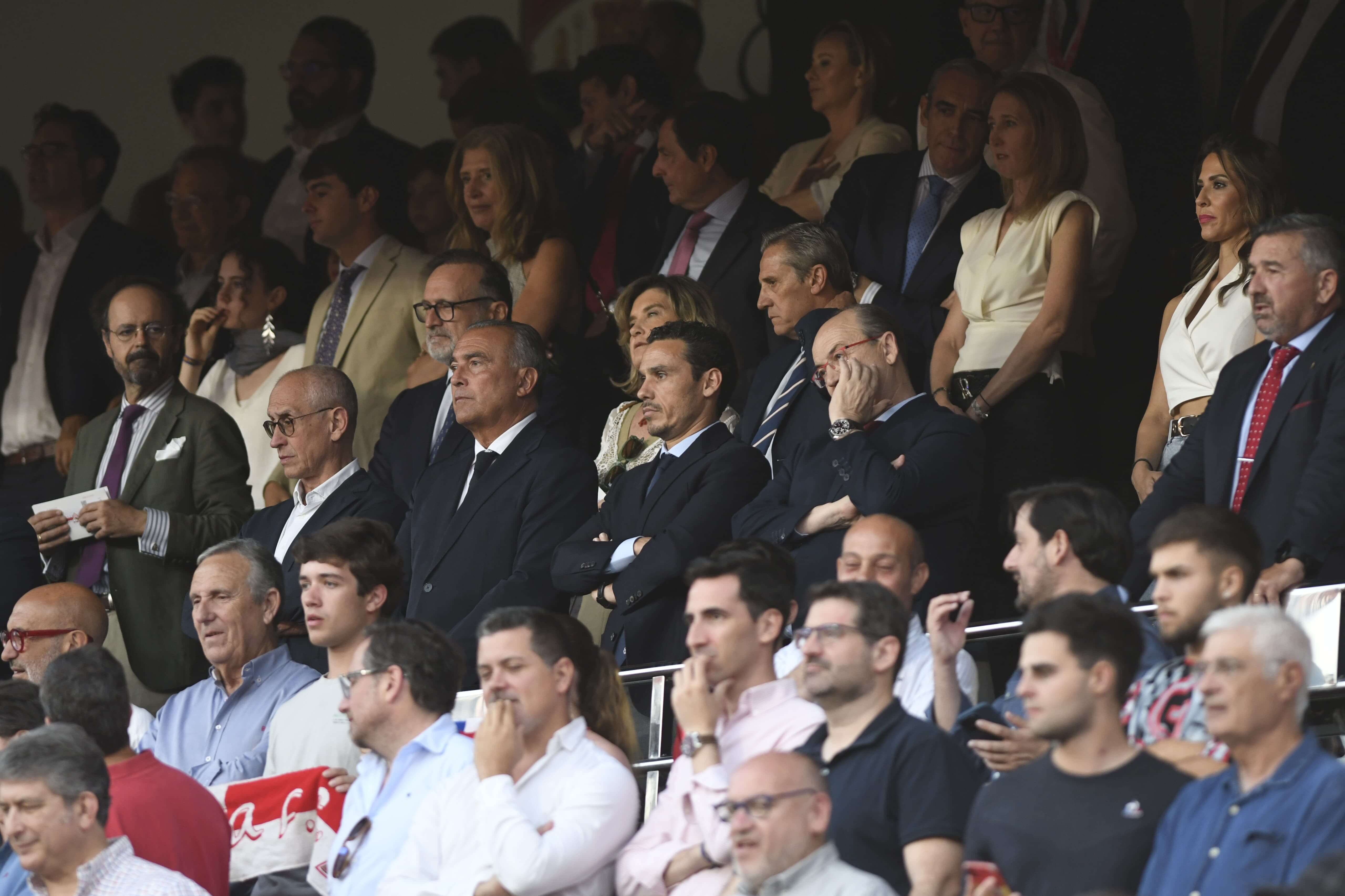 Castro y Del Nido Carrasco, antes del Sevilla-Barça.