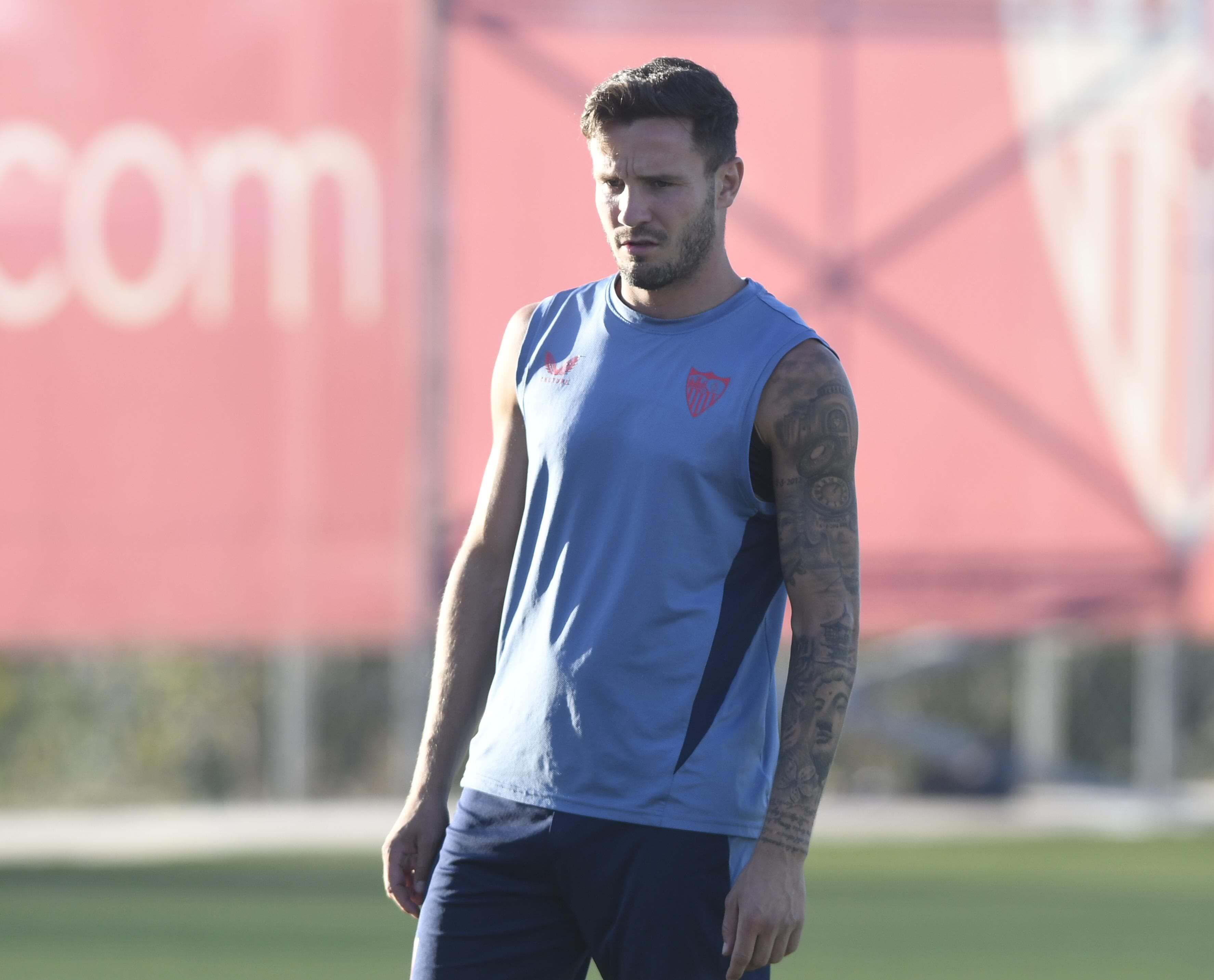 Saúl Ñíguez, en el entrenamiento (Foto: Kiko Hurtado)