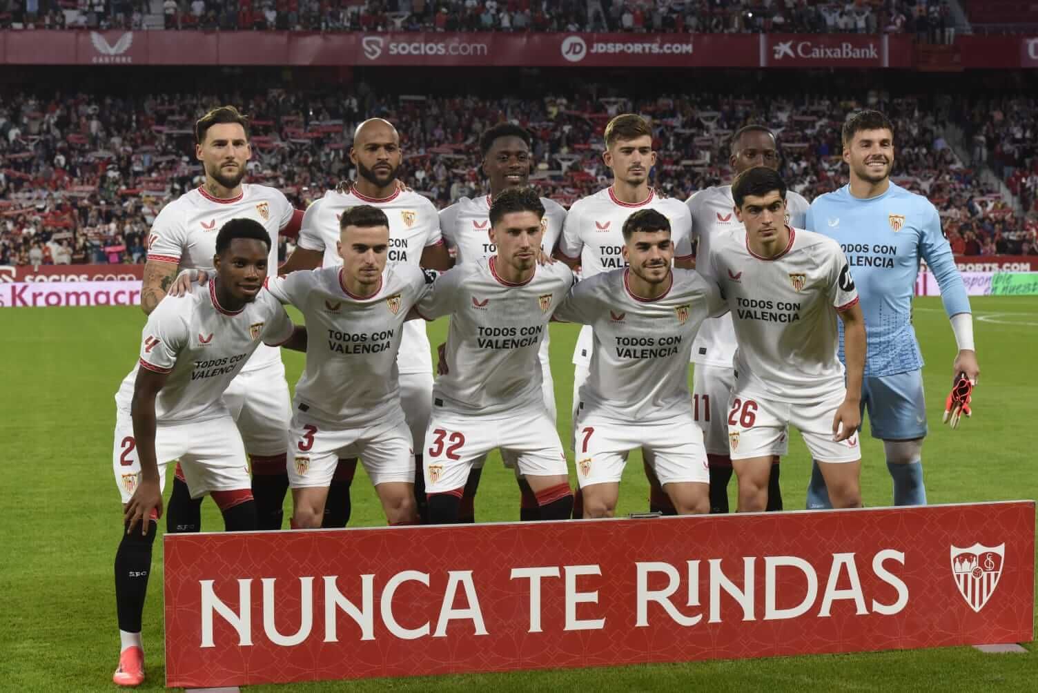 El once del Sevilla ante la Real Sociedad.