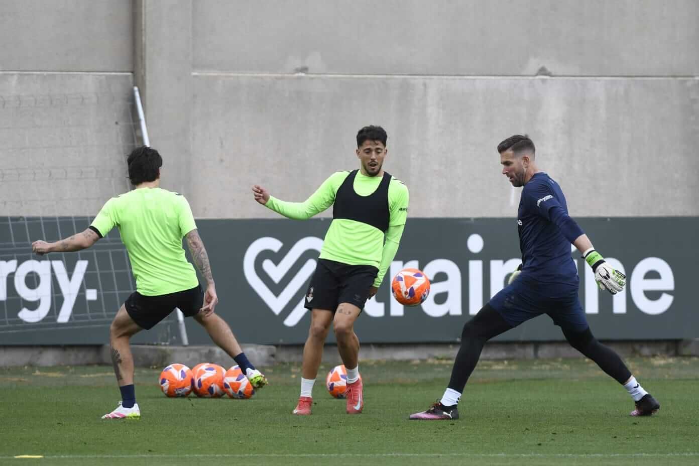  Pablo Fornals, en el entrenamiento de este sábado