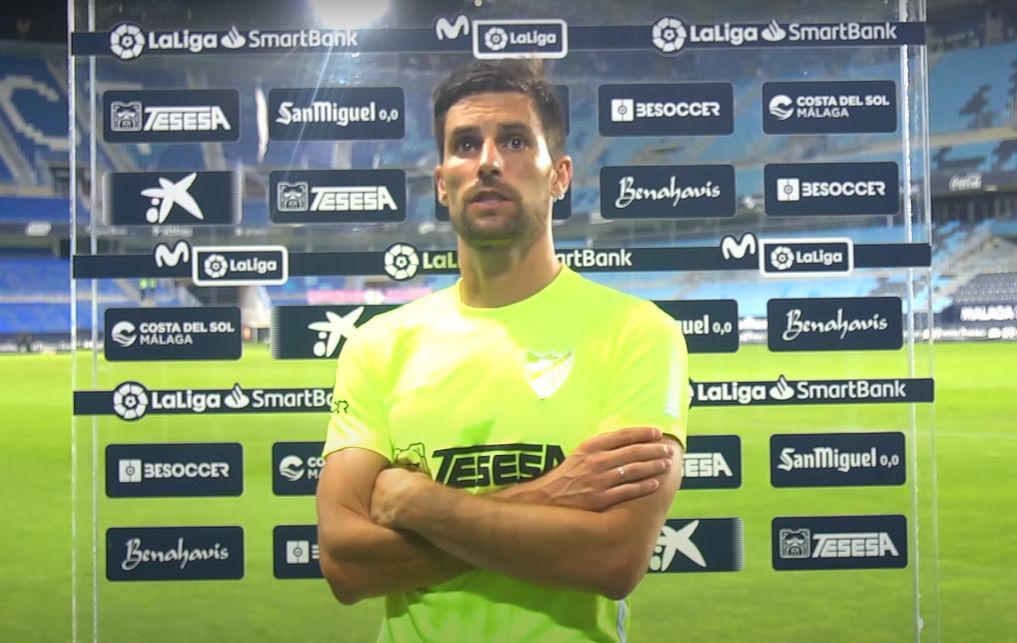 Adrián, al término del partido ante el Alcorcón.