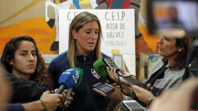 Adriana, este miércoles en el acto de 'Valores Blanquiazules'.