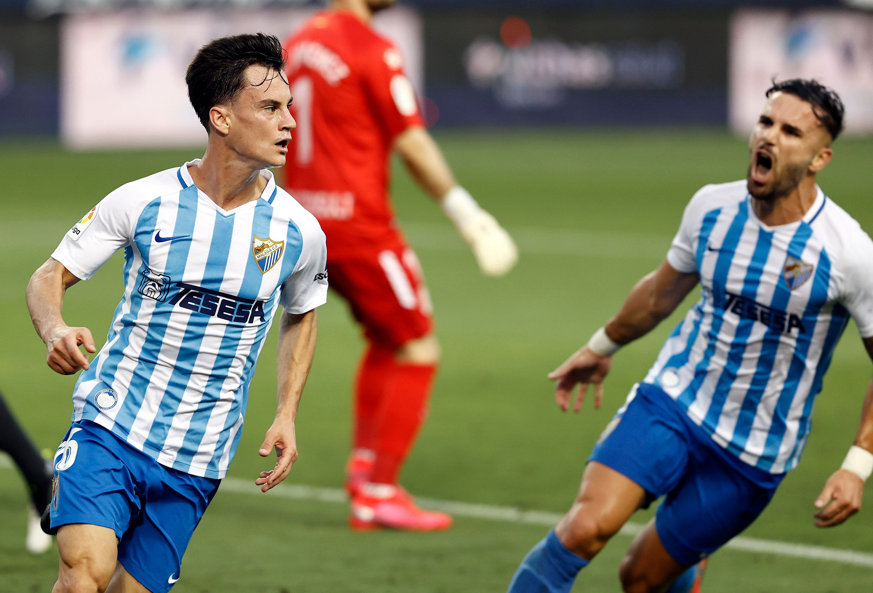 Juanpi celebra su gol al Alcorcón (Fotos: LaLiga)