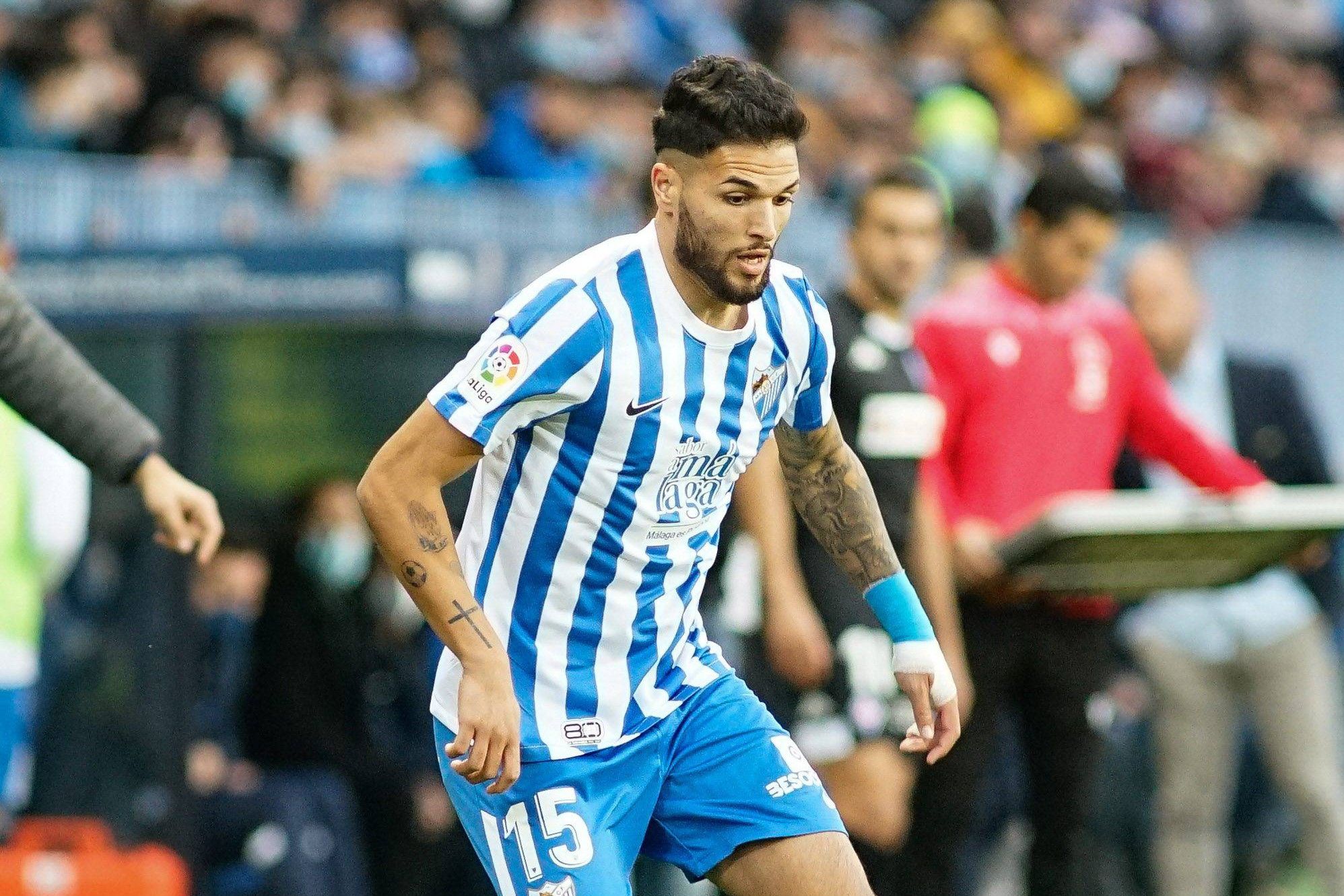 Antoñín durante un partido del Málaga.