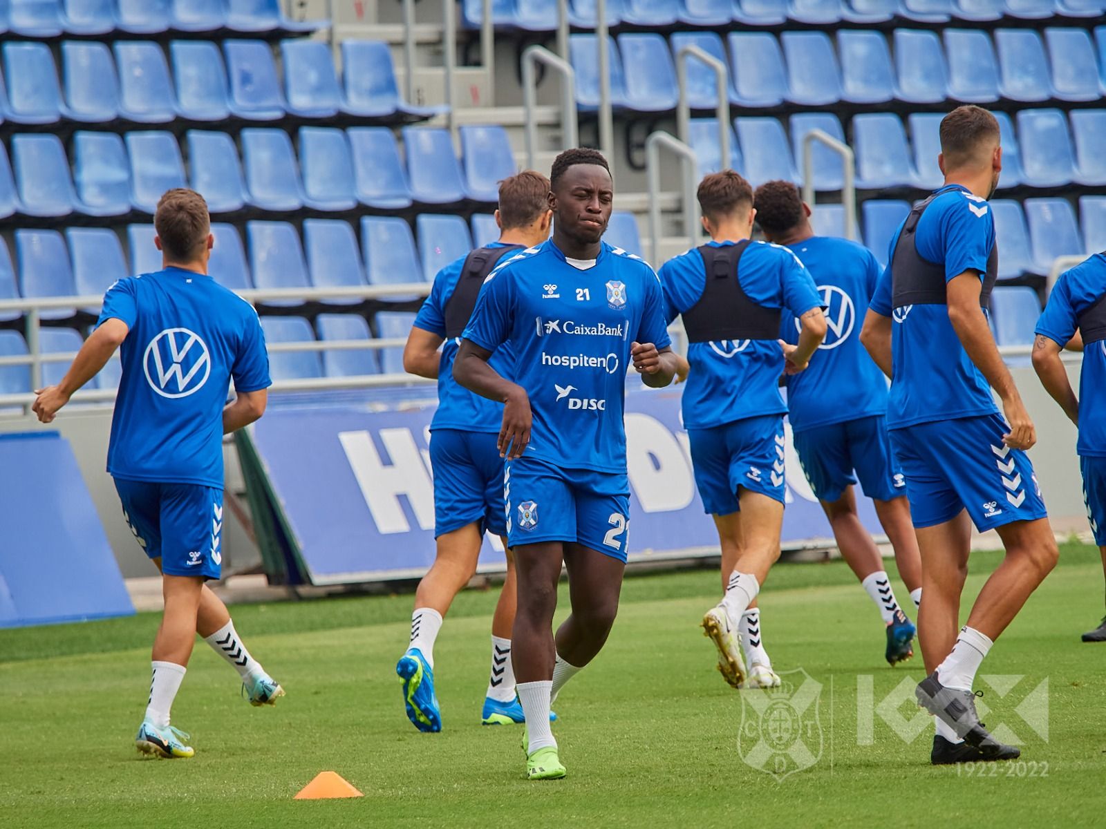  Appiah, en un entrenamiento del Tenerife.