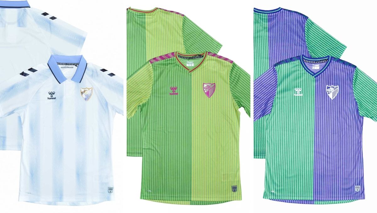  Las tres camisetas del Málaga para la 23/24.
