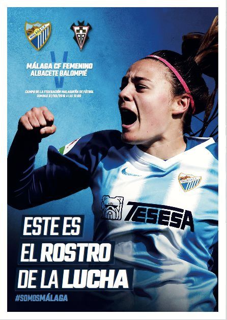  Cartel del partido Málaga-Albacete.