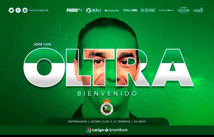 Creatividad con la que el Racing anunció el fichaje de José Luis Oltra.