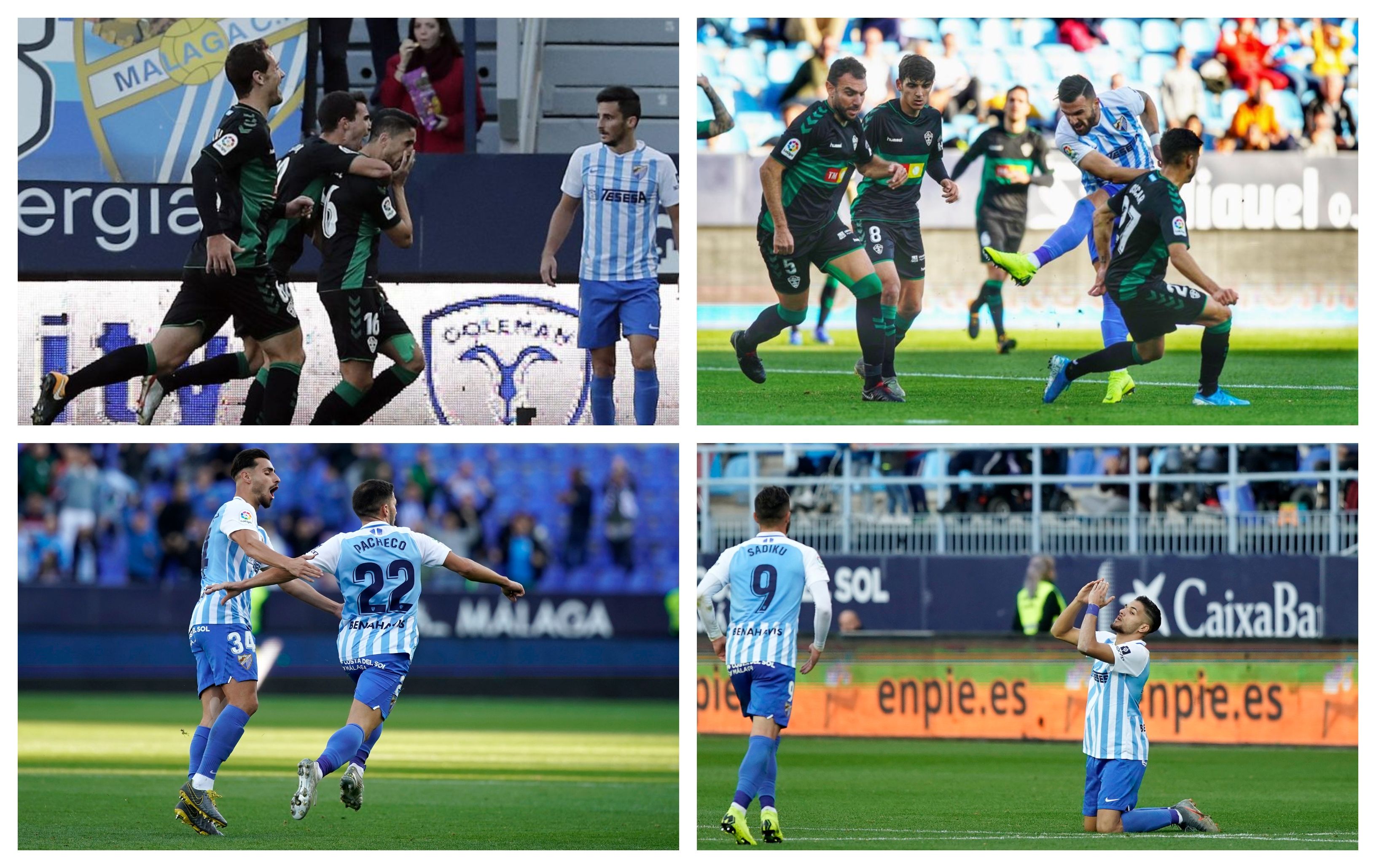 Cuatro imágenes del partido de la primera vuelta.