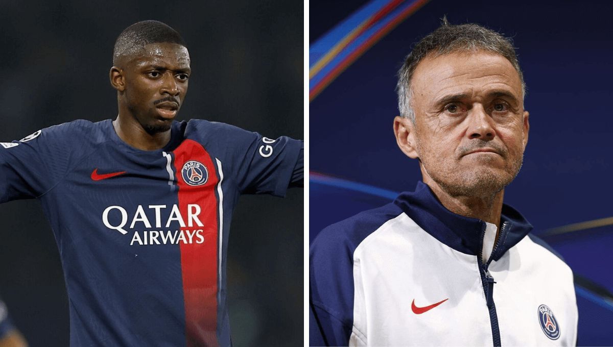  Dembélé y Luis Enrique, con el PSG (Fotos: EFE).