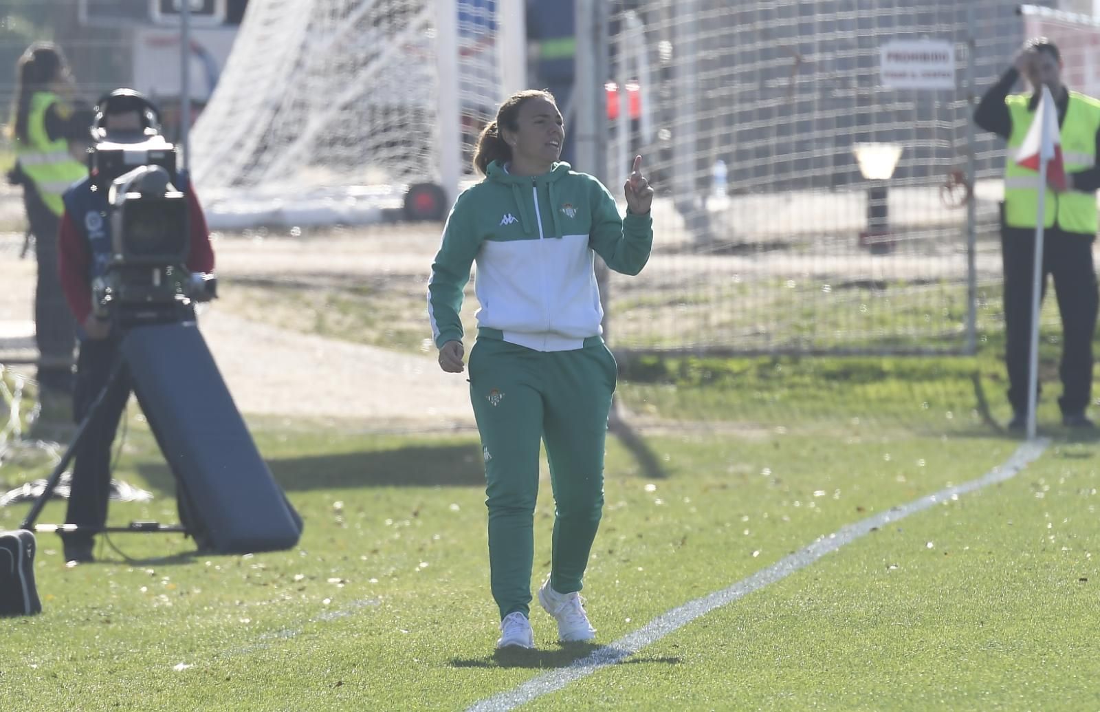  María Pry, en el derbi disputado en las instalaciones del Sevilla.