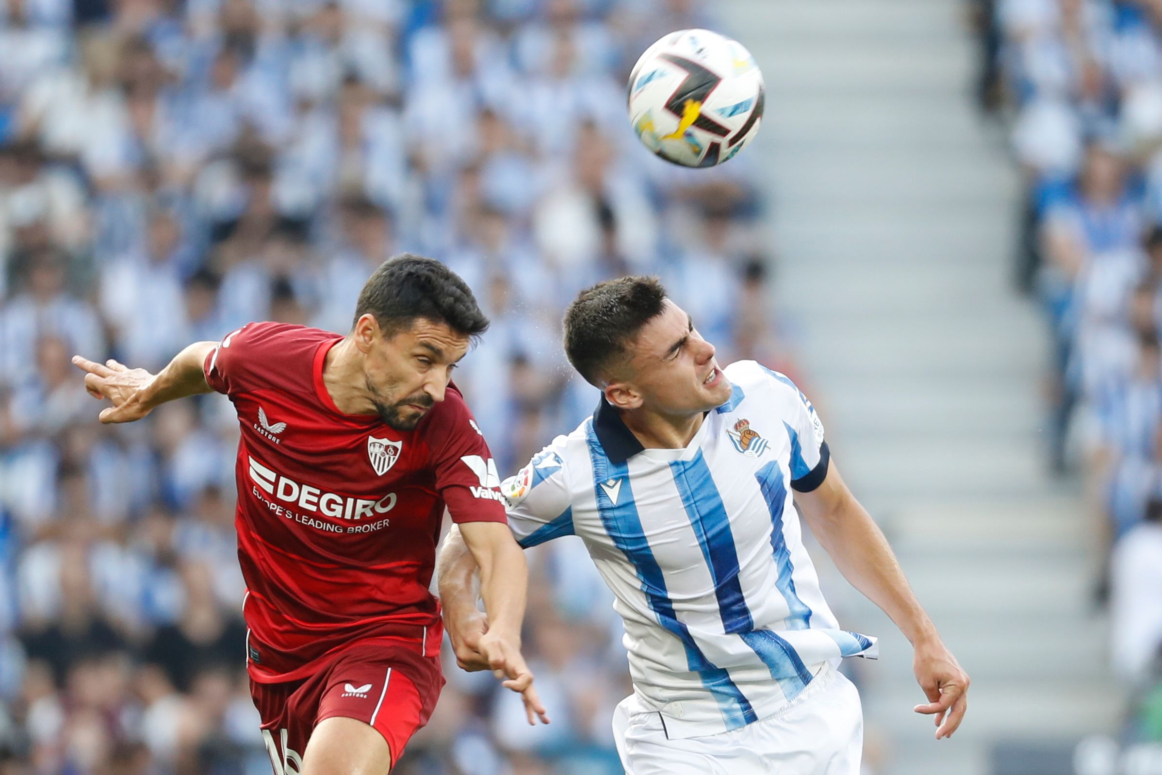 Navas, ante la Real.