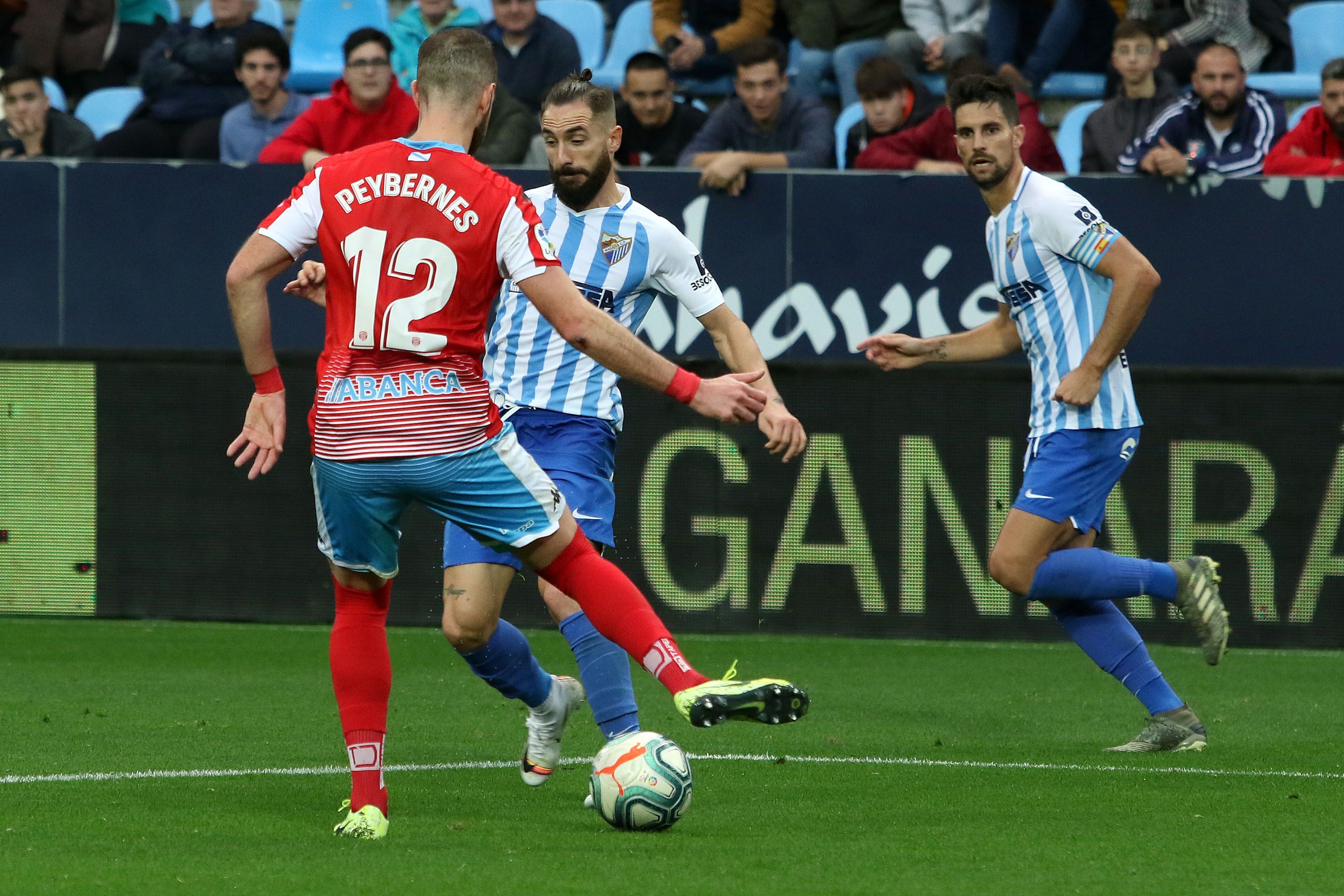 Cifu, durante el Málaga-Lugo.