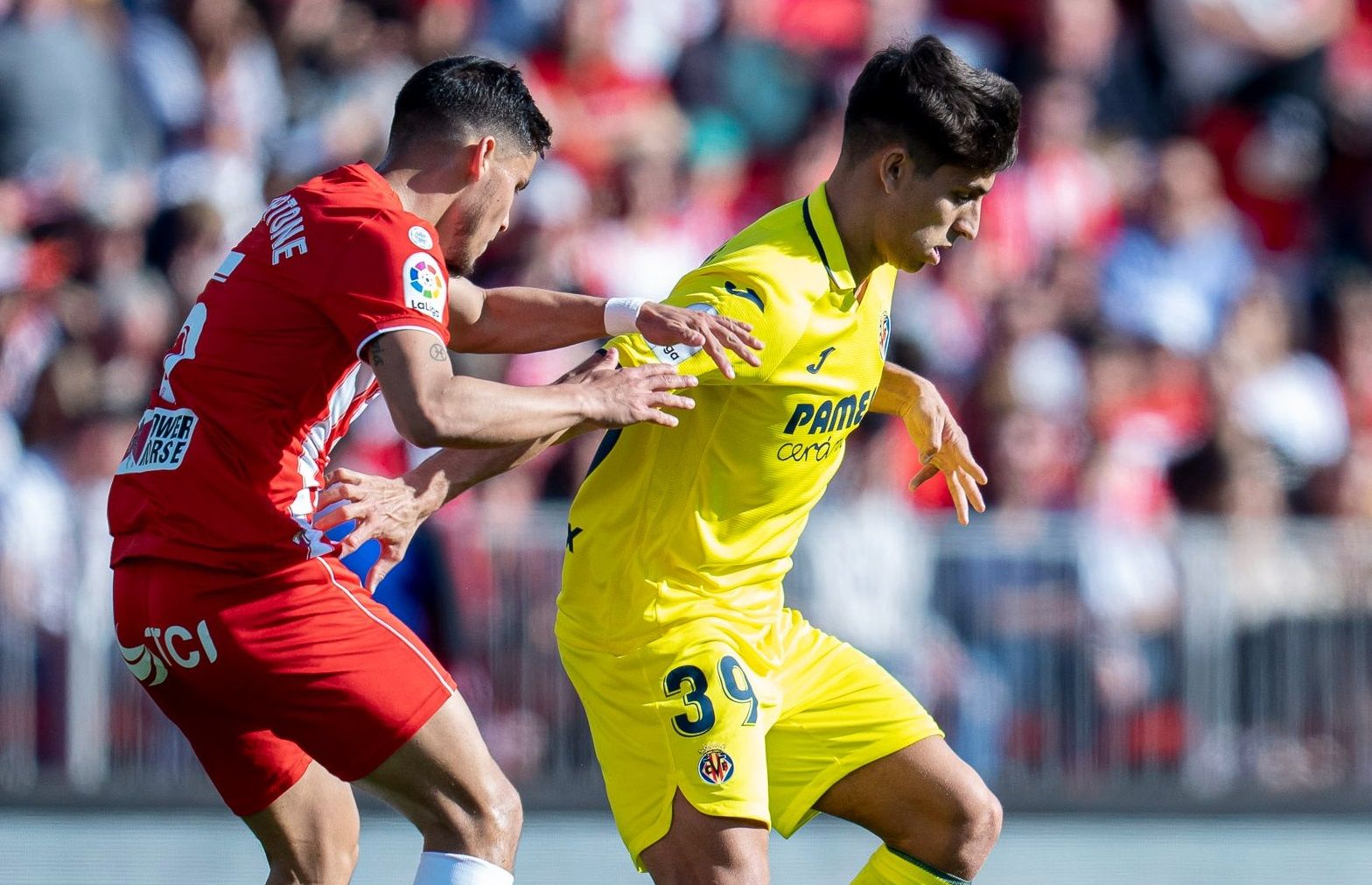  Ramón Terrats, en un partido con el primer equipo del Villarreal.