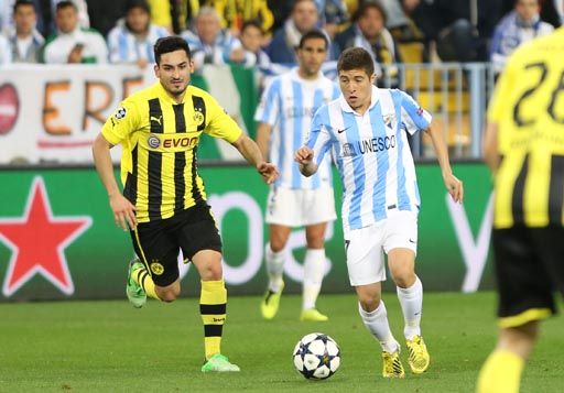 Francisco Portillo, contra Gündogan y el Dortmund en Champions.