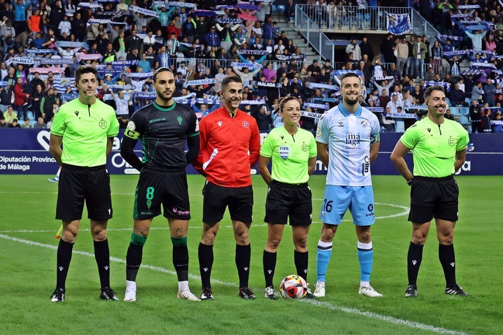Genaro, capitán del Málaga ante el Córdoba en la jornada 11 de Primera RFEF. (Foto CCF)