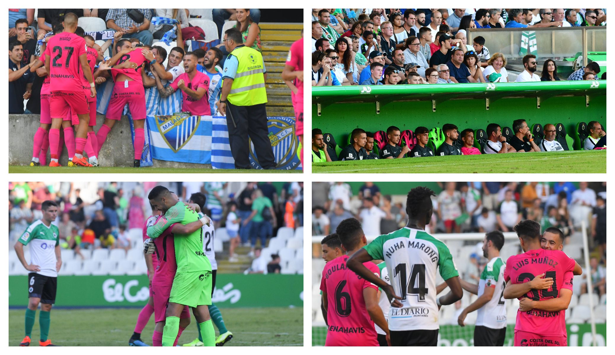 Imágenes del Racing-Málaga en El Sardinero.