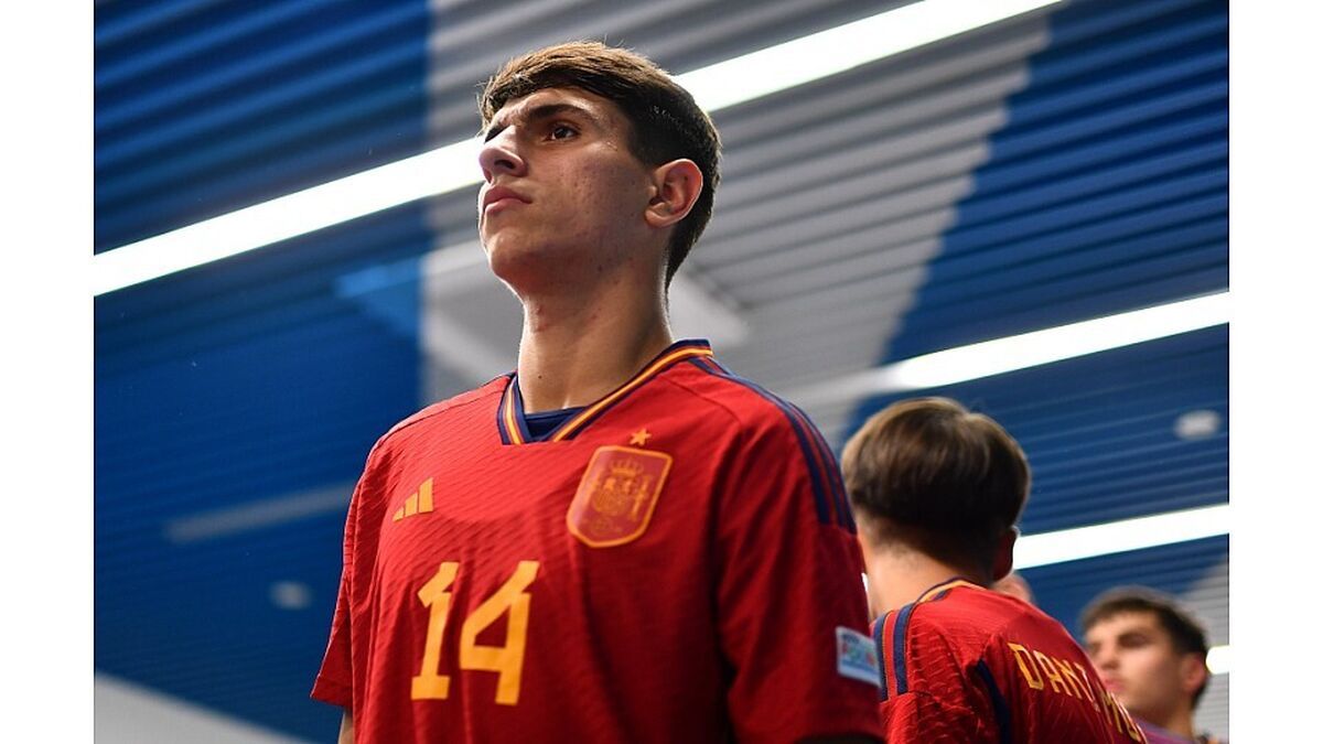  Izan Merino, en el Europeo sub-17 con España.