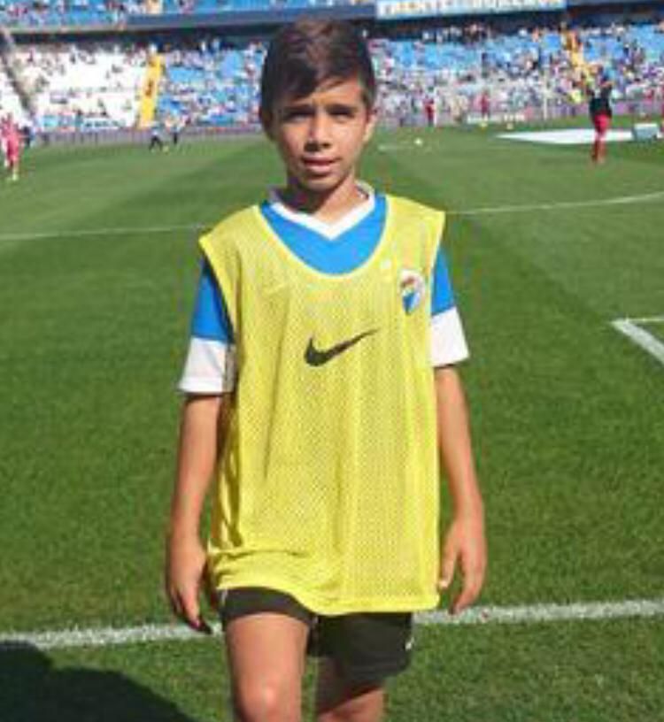  Kevin, de recogepelotas en La Rosaleda.