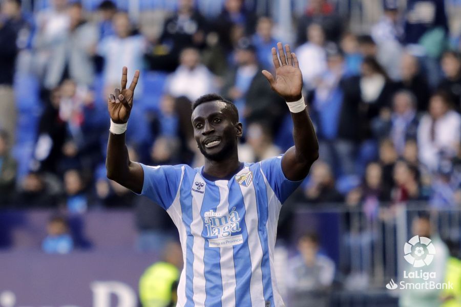  Lago Junior celebra su gol ante el Burgos.