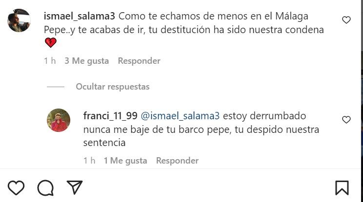  Los aficionados del Málaga muestran su cariño a Mel en redes.