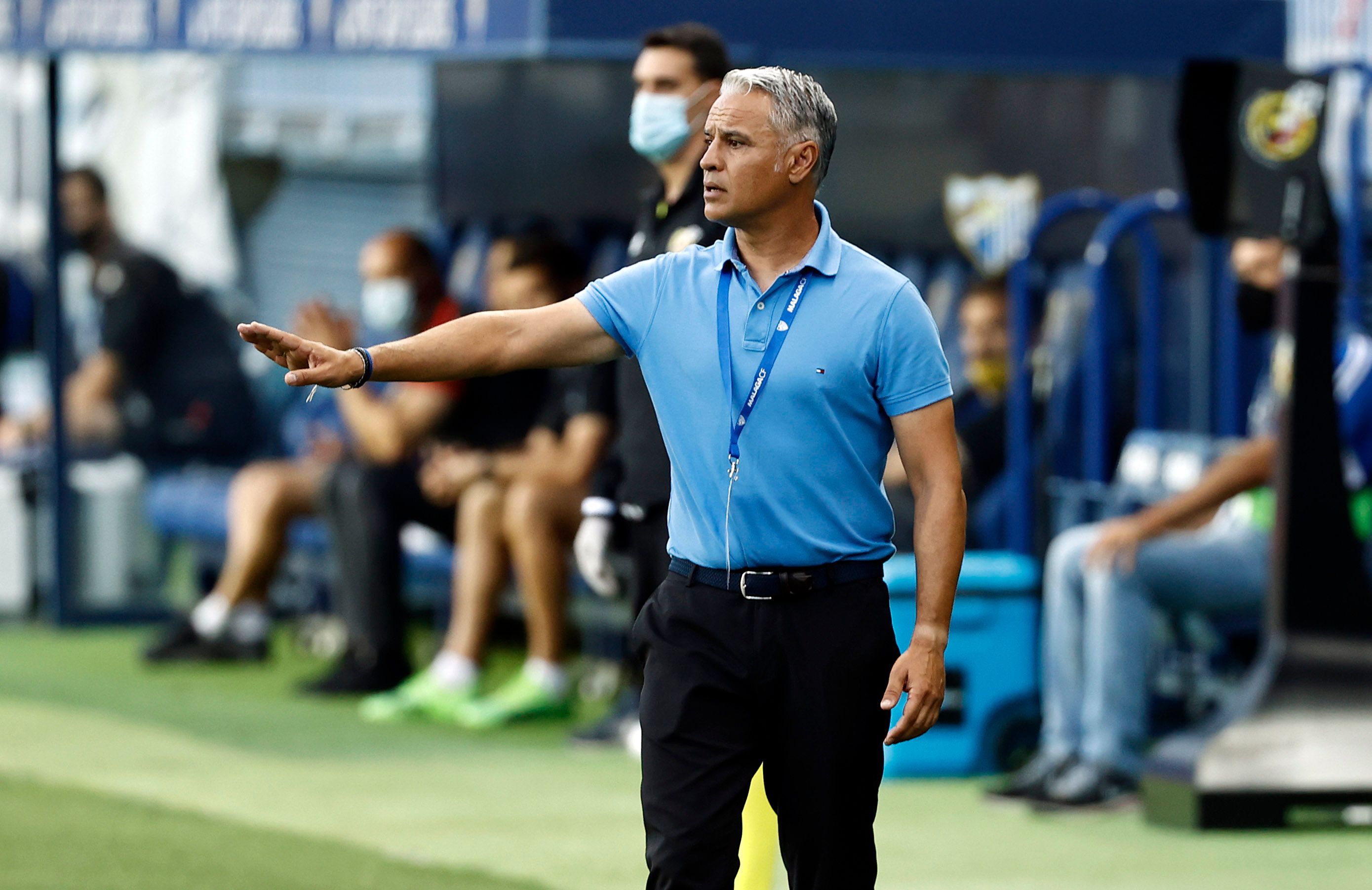  Pellicer, durante el Málaga-Alcorcón.