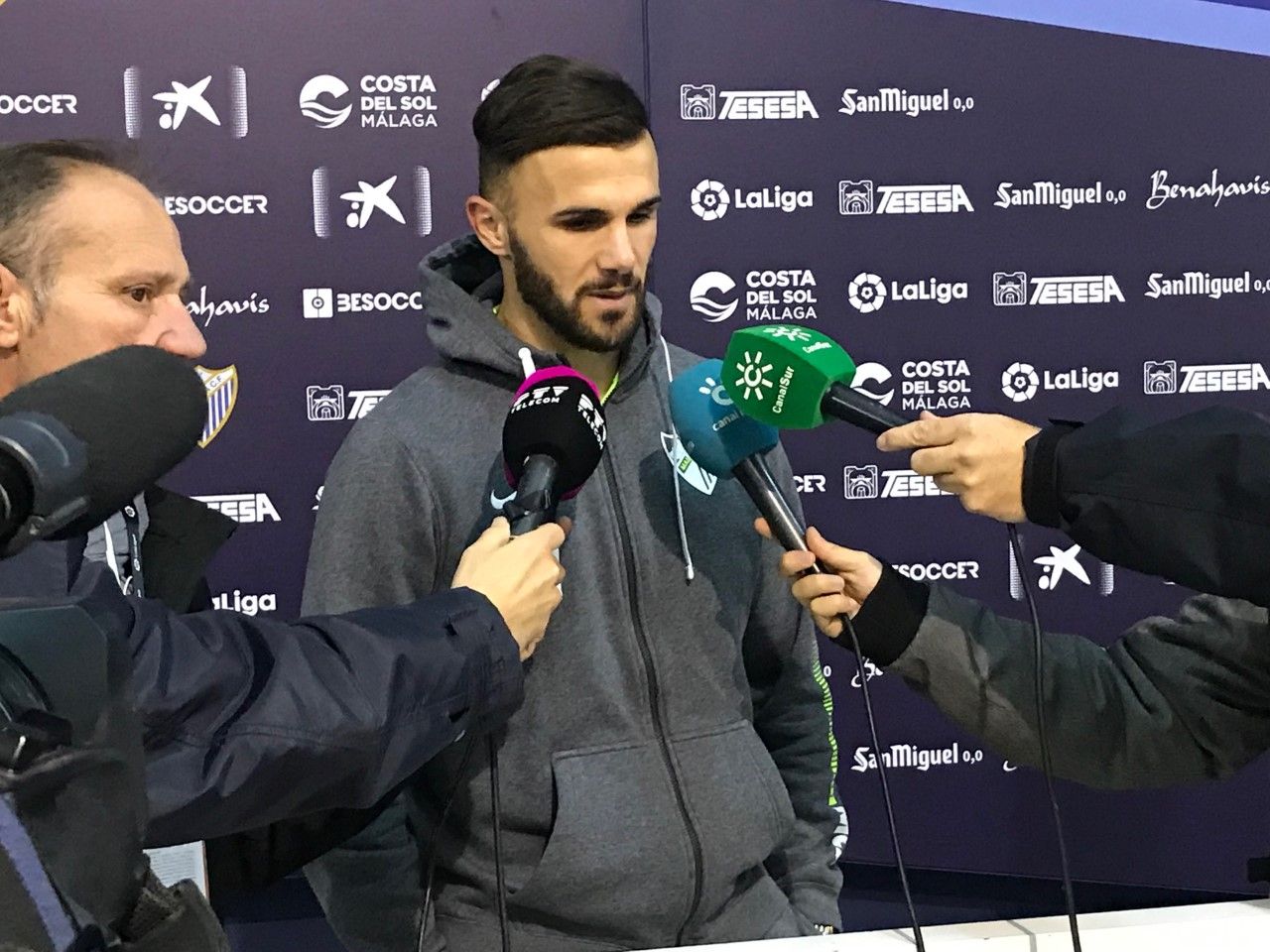 Sadiku, hablando con los medios tras el empate ante el Elche.