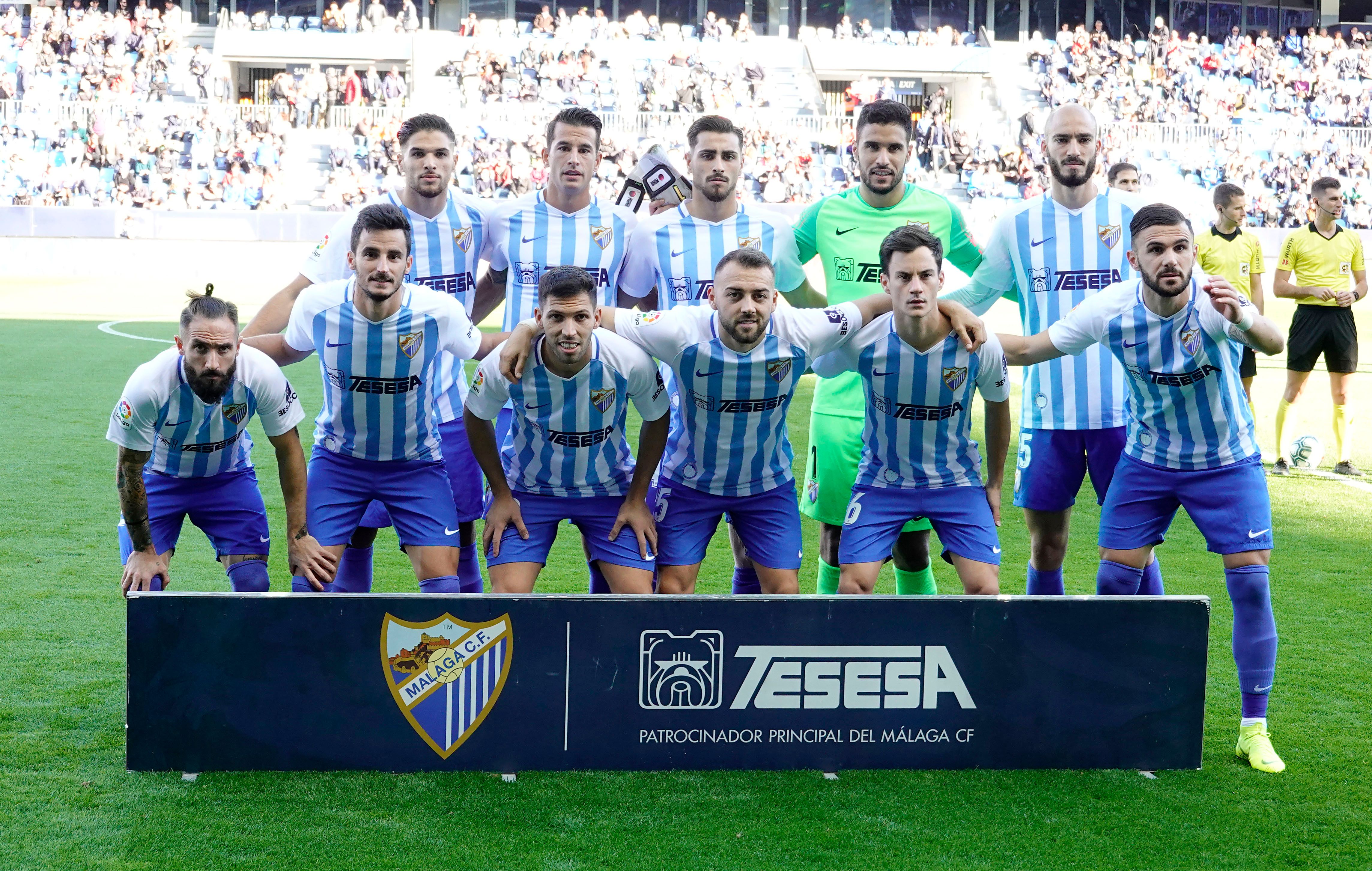 Once del Málaga ante el Elche.