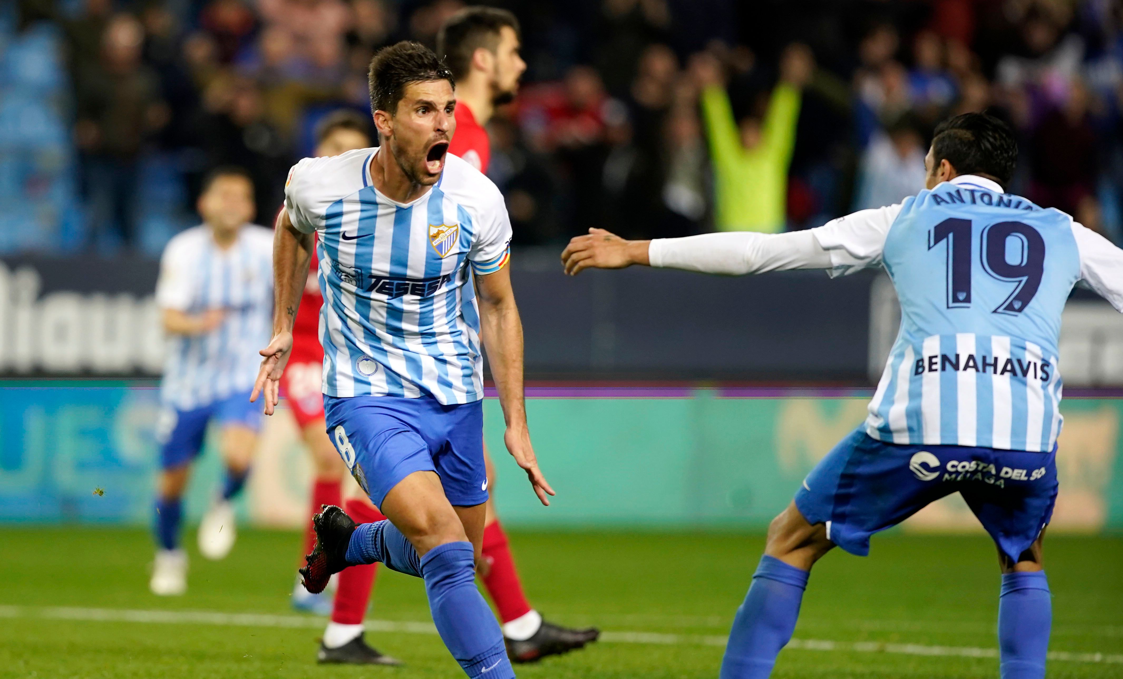 Adrián, celebrando el gol definitivo.