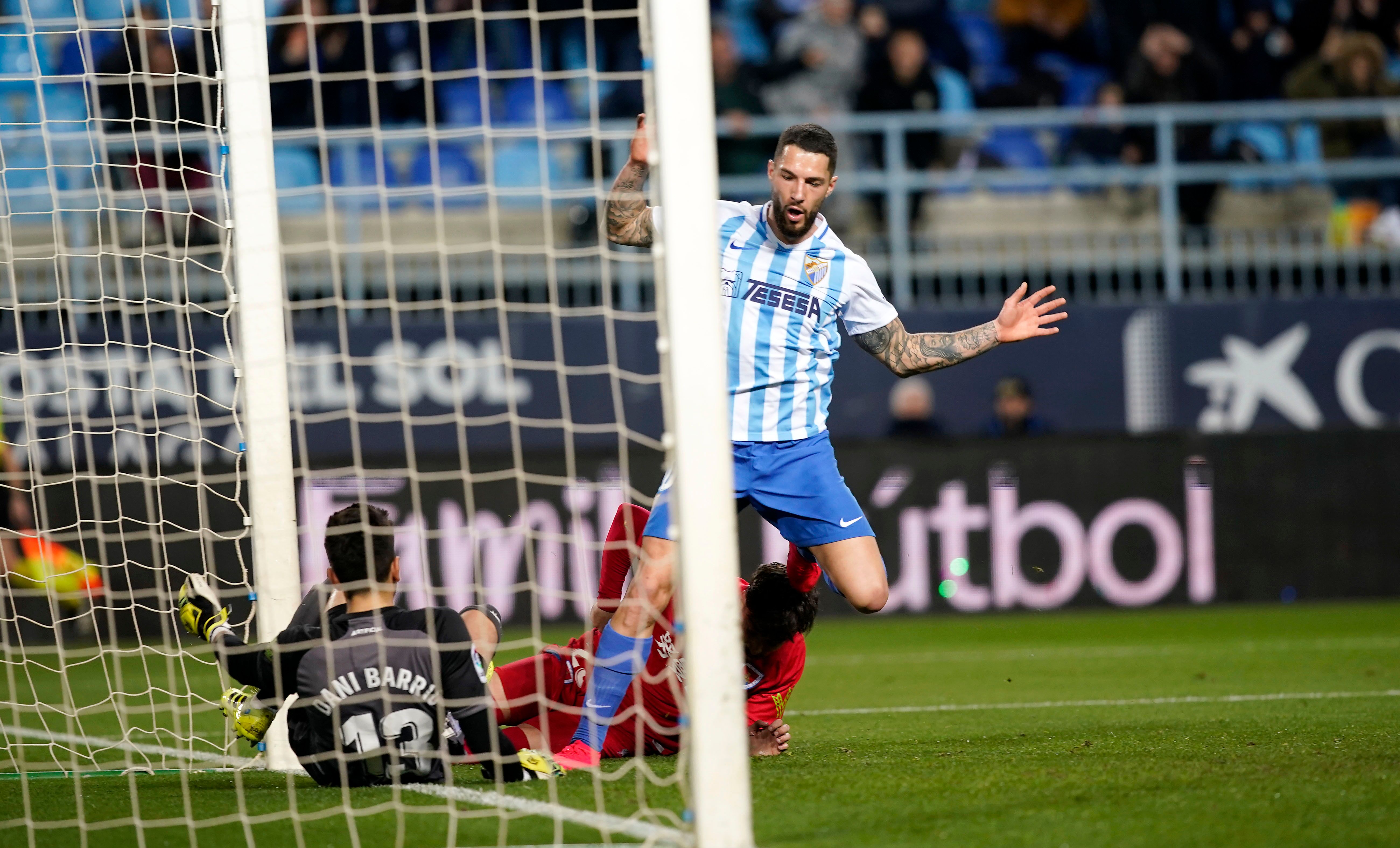 Tete, tras fallar una clara ocasión ante el Numancia.