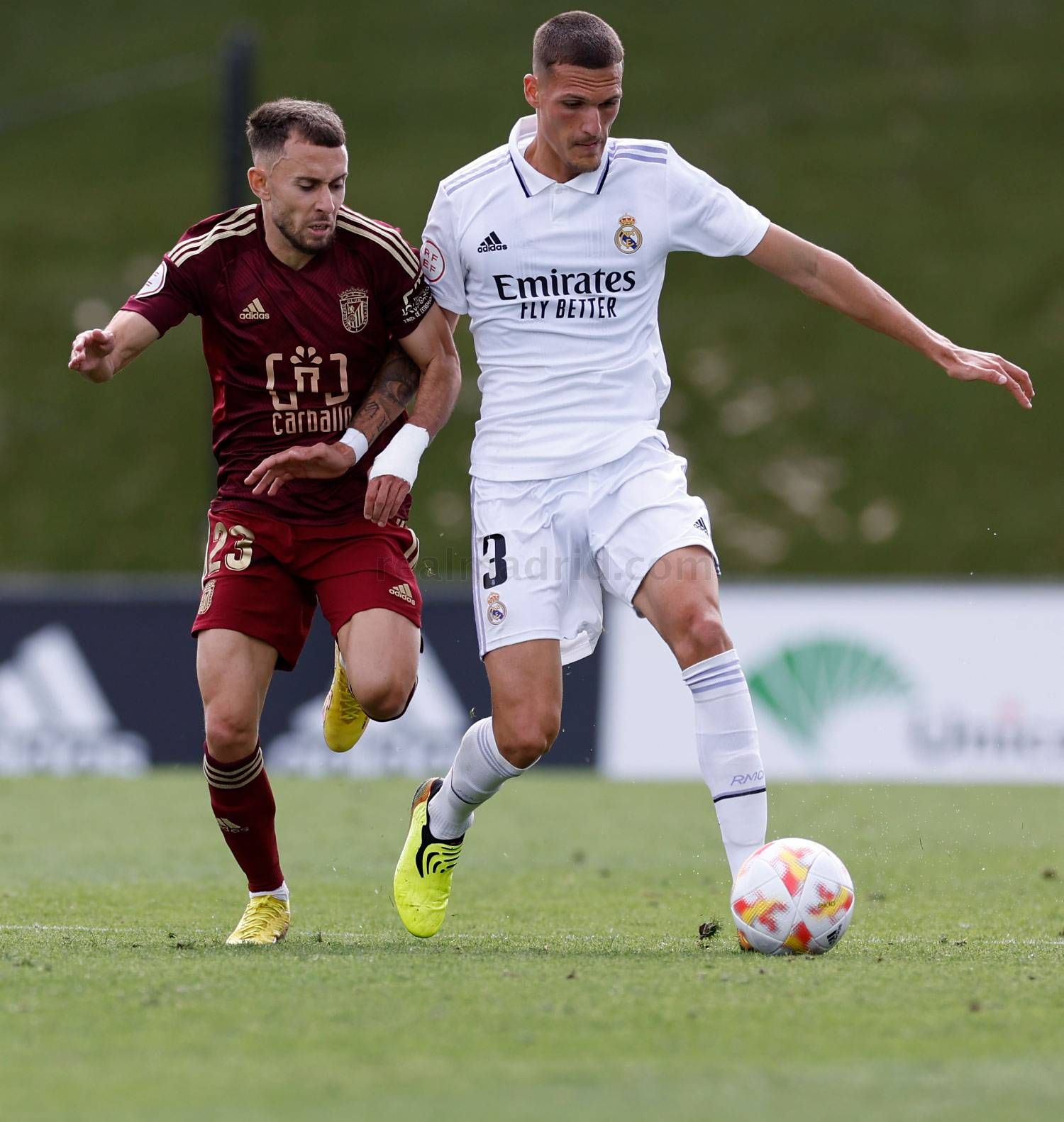 Rafa Marín, durante el Castilla-Badajoz (Foto: Real Madrid).