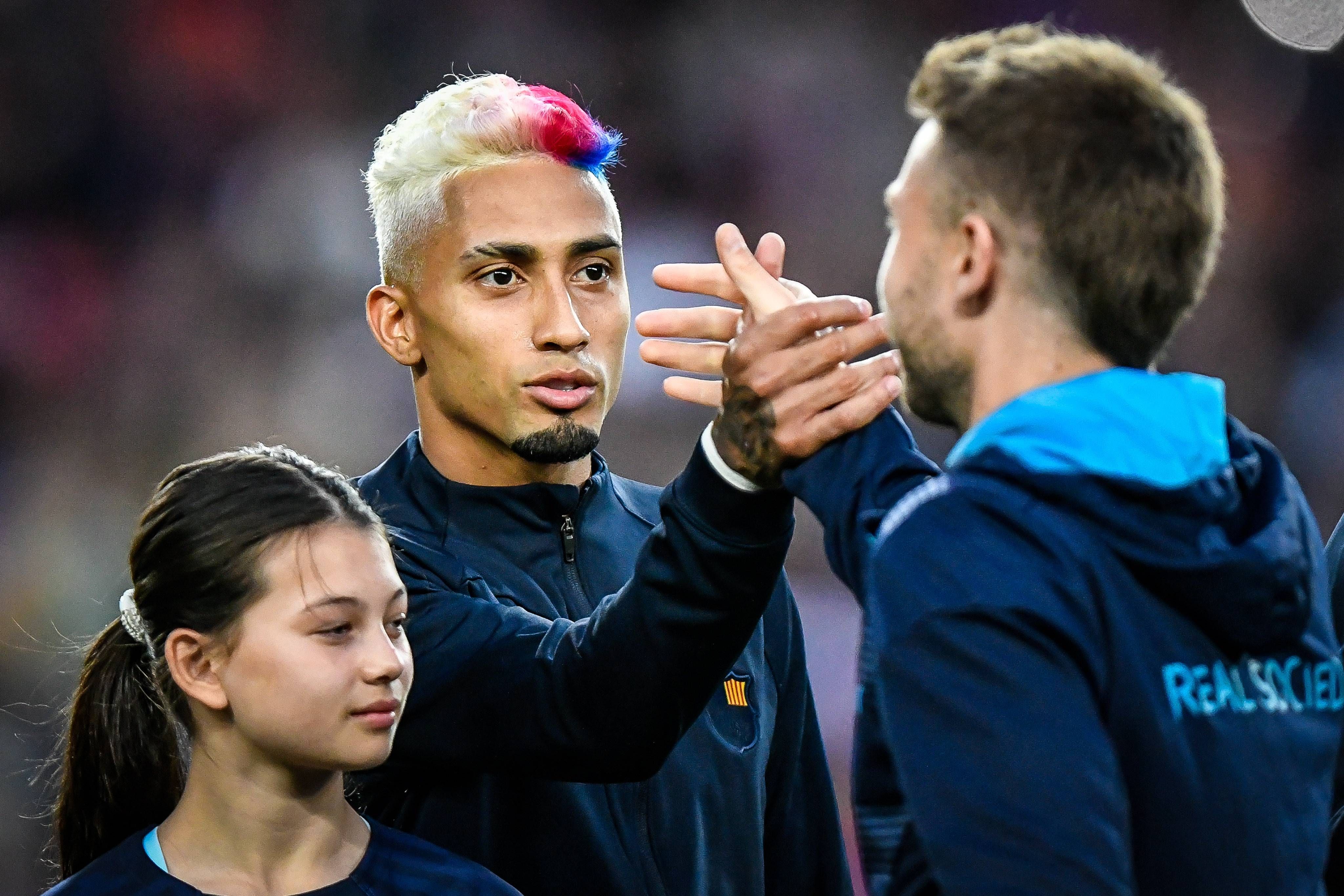 Raphinha y su nuevo look con los colores del Barcelona (Foto: Cordon Press).