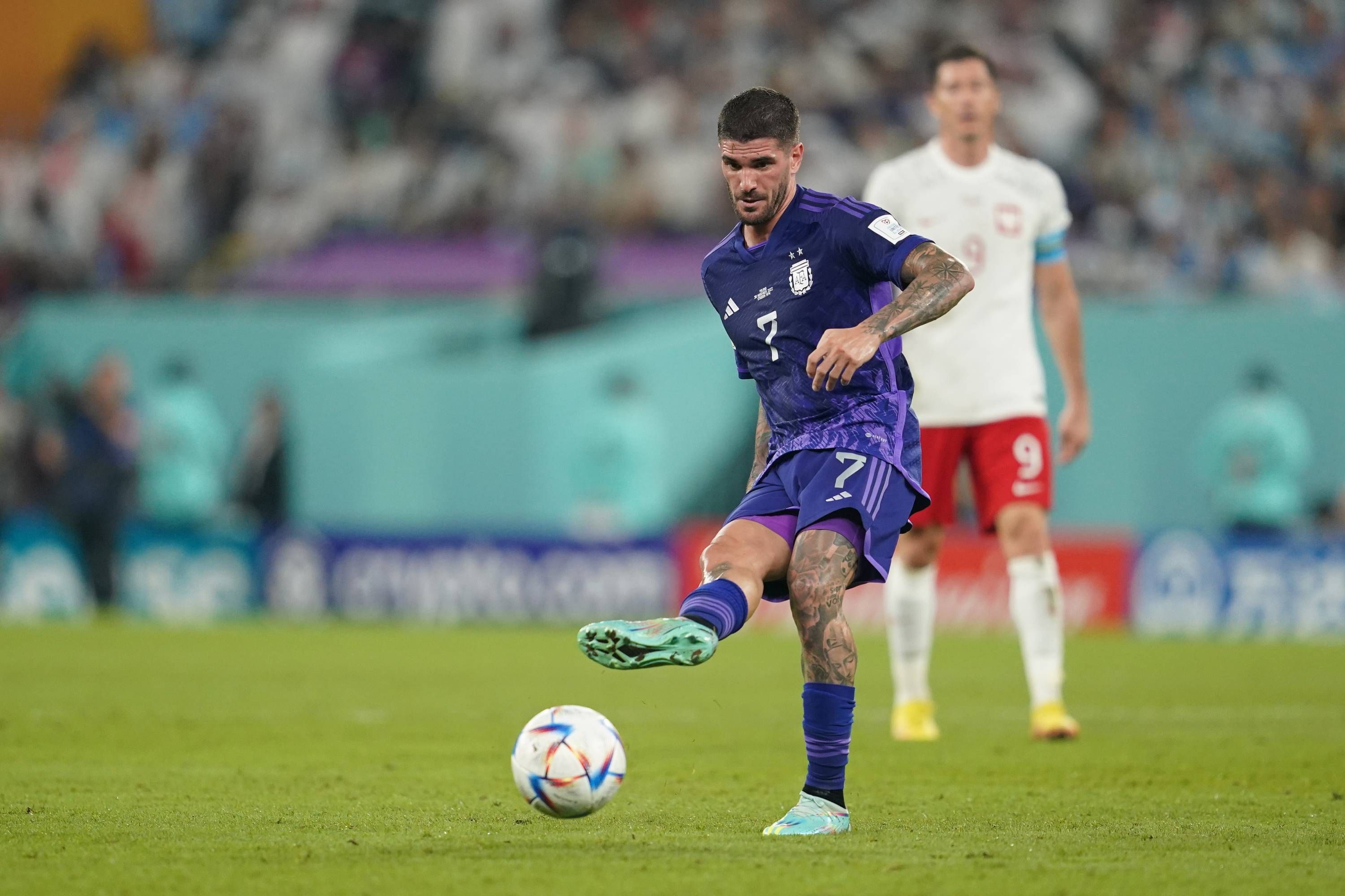 Rodrigo de Paul, durante el Argentina - Polonia del Mundial de Qatar (Foto: Cordon Press).